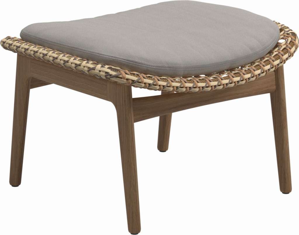 Gloster - Kay Ottomane - Geflecht: Harvest - Kissen:  - Fife Bone - outdoor