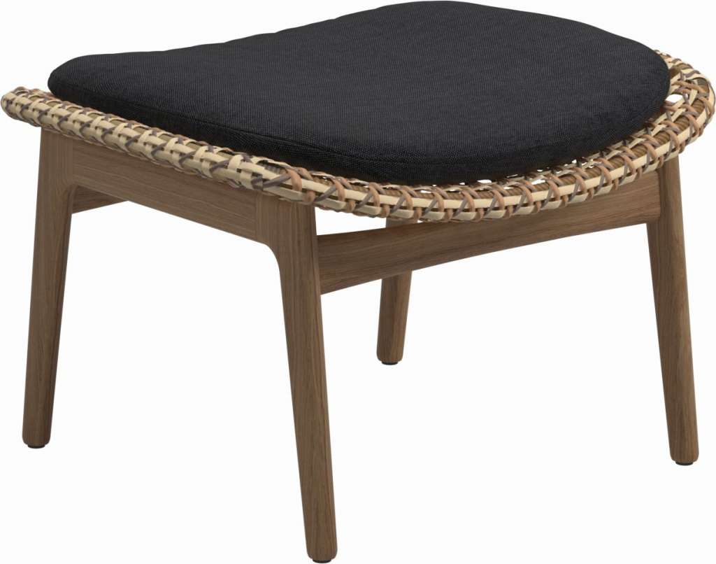 Gloster - Kay Ottomane - Geflecht: Harvest - Kissen:  - Fife Nightshade - outdoor