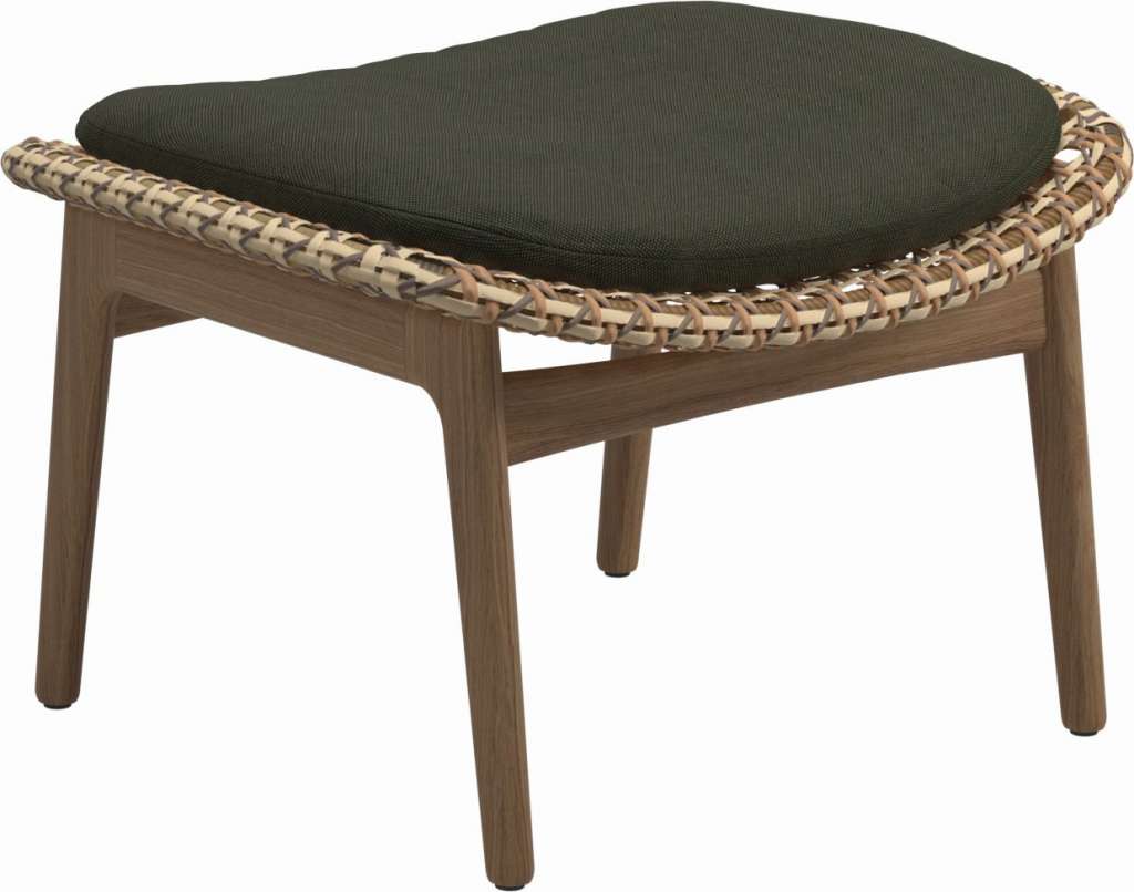 Gloster - Kay Ottomane - Geflecht: Harvest - Kissen:  - Fife Olive - outdoor