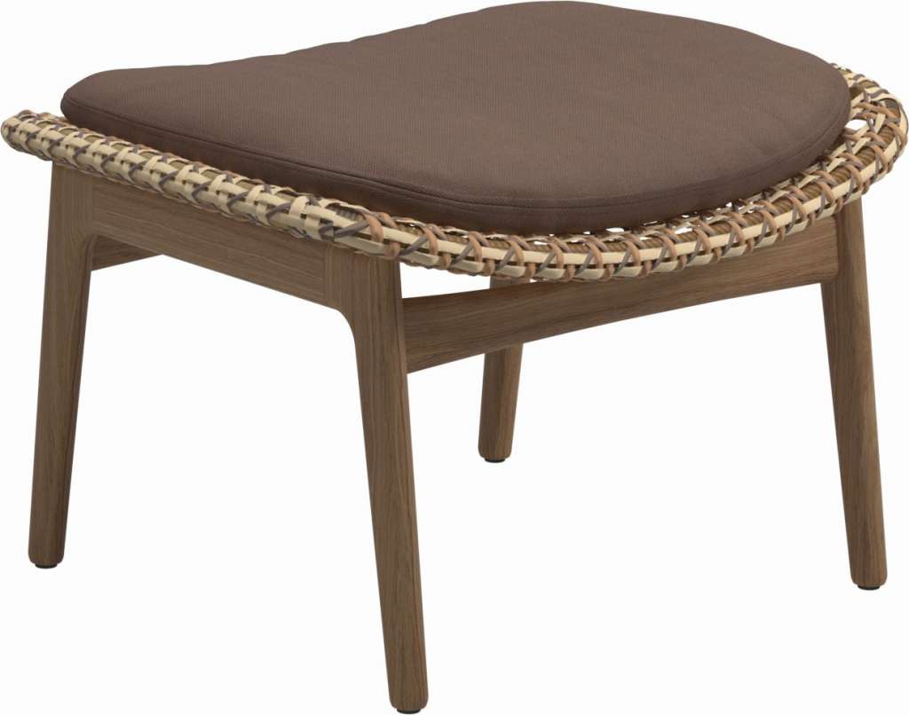 Gloster - Kay Ottomane - Geflecht: Harvest - Kissen:  - Fife Salmon - outdoor