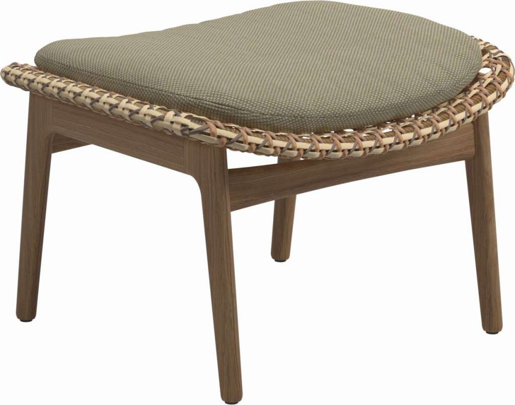 Gloster - Kay Ottomane - Geflecht: Harvest - Kissen:  - Robben Lichen - outdoor