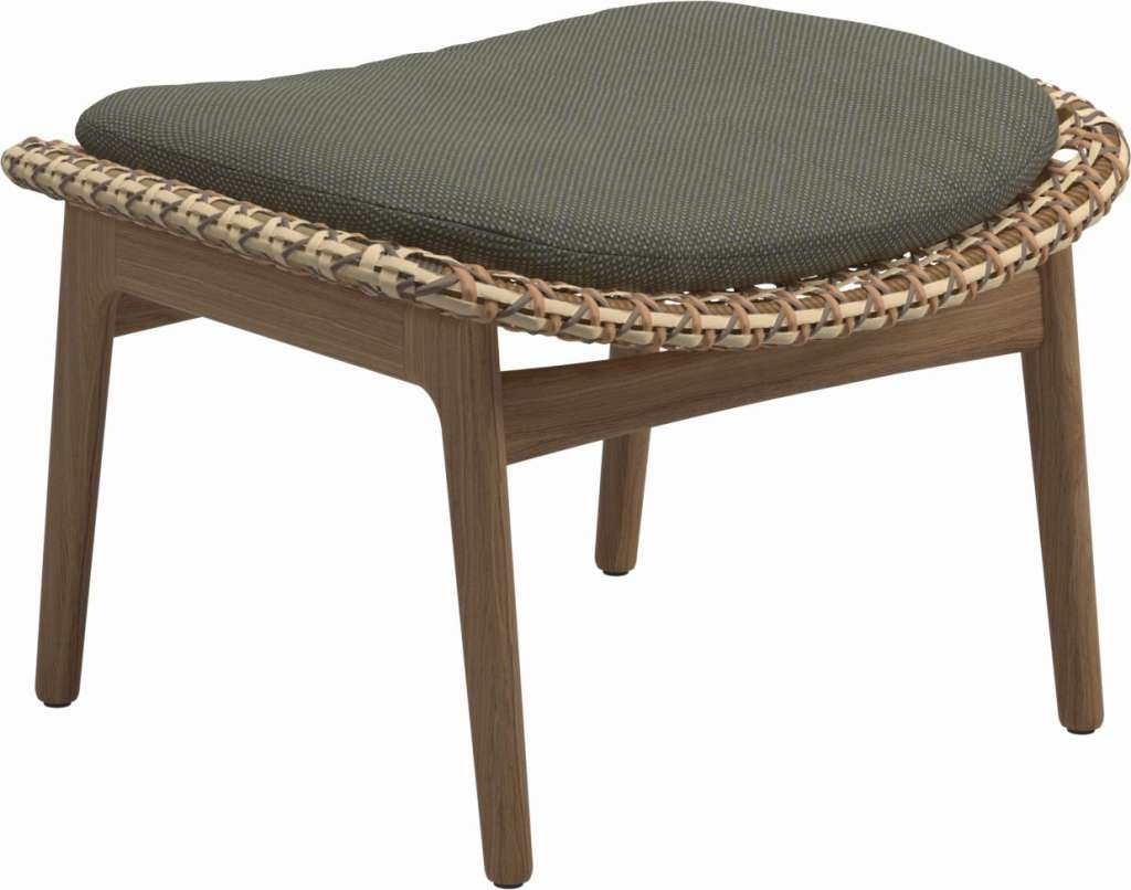 Gloster - Kay Ottomane - Geflecht: Harvest - Kissen:  - Robben Leaf - outdoor