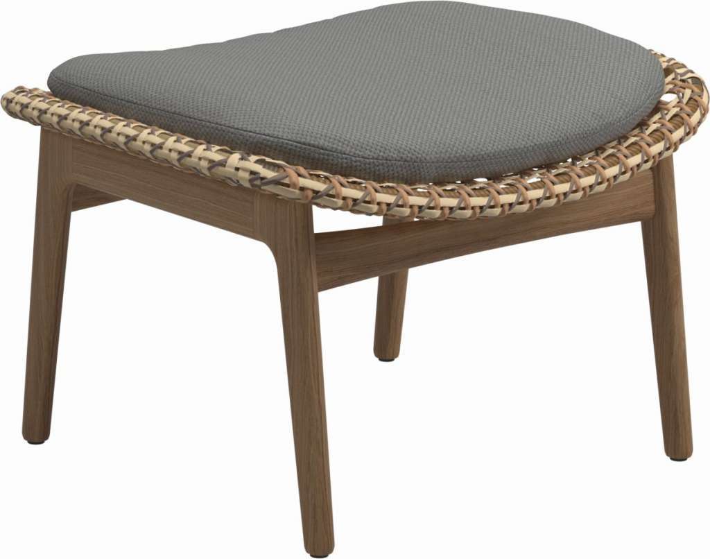 Gloster - Kay Ottomane - Geflecht: Harvest - Kissen:  - Dot Putty - outdoor