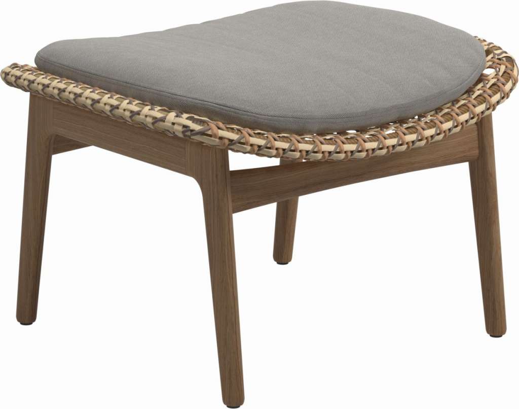 Gloster - Kay Ottomane - Geflecht: Harvest - Kissen:  - Tuck Malt - outdoor