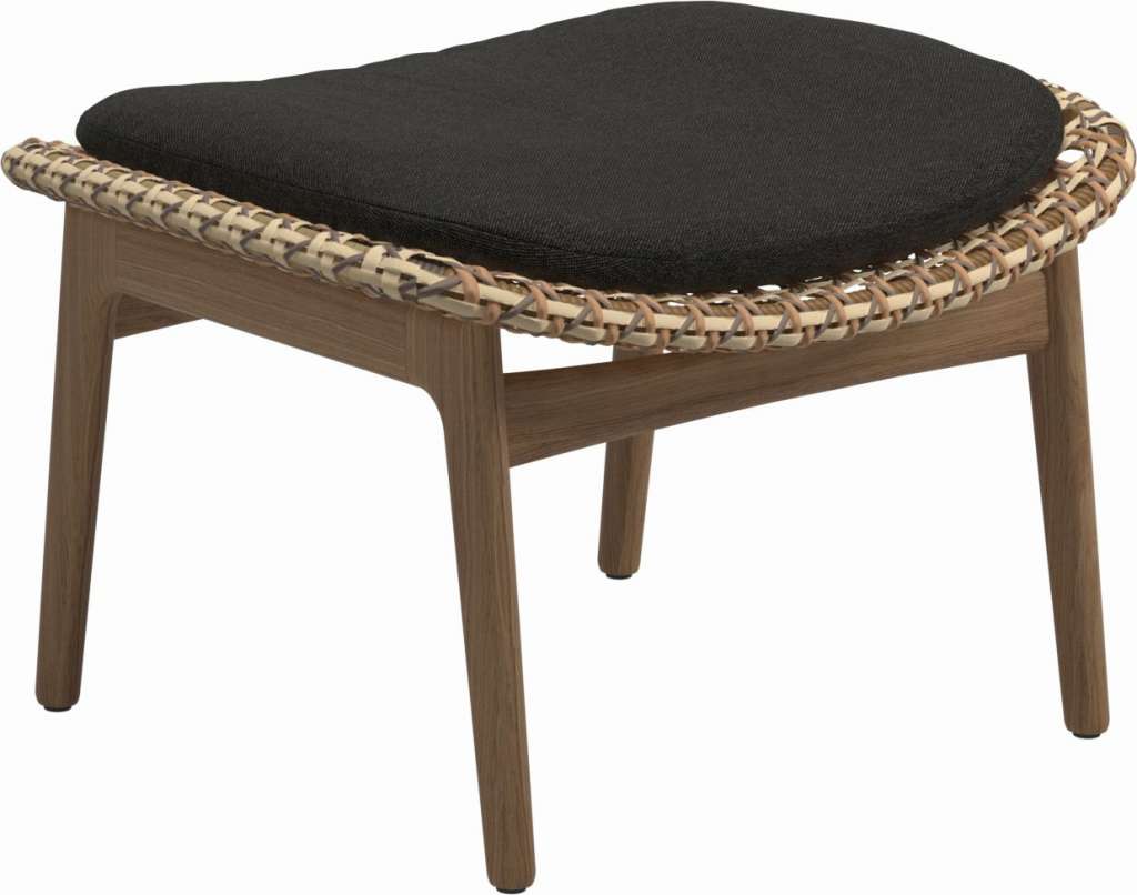 Gloster - Kay Ottomane - Geflecht: Harvest - Kissen:  - Tuck Sable - outdoor