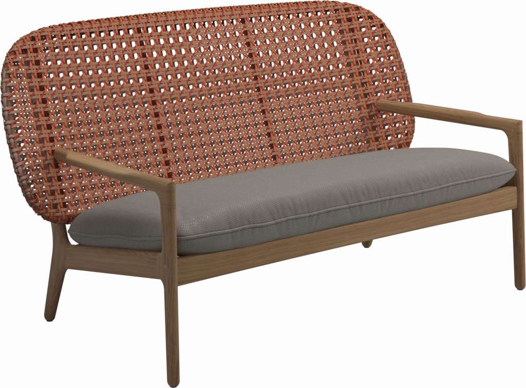 Gloster - Kay Sofa - Geflecht: Copper - Kissen:  - Dot Nimbus - outdoor