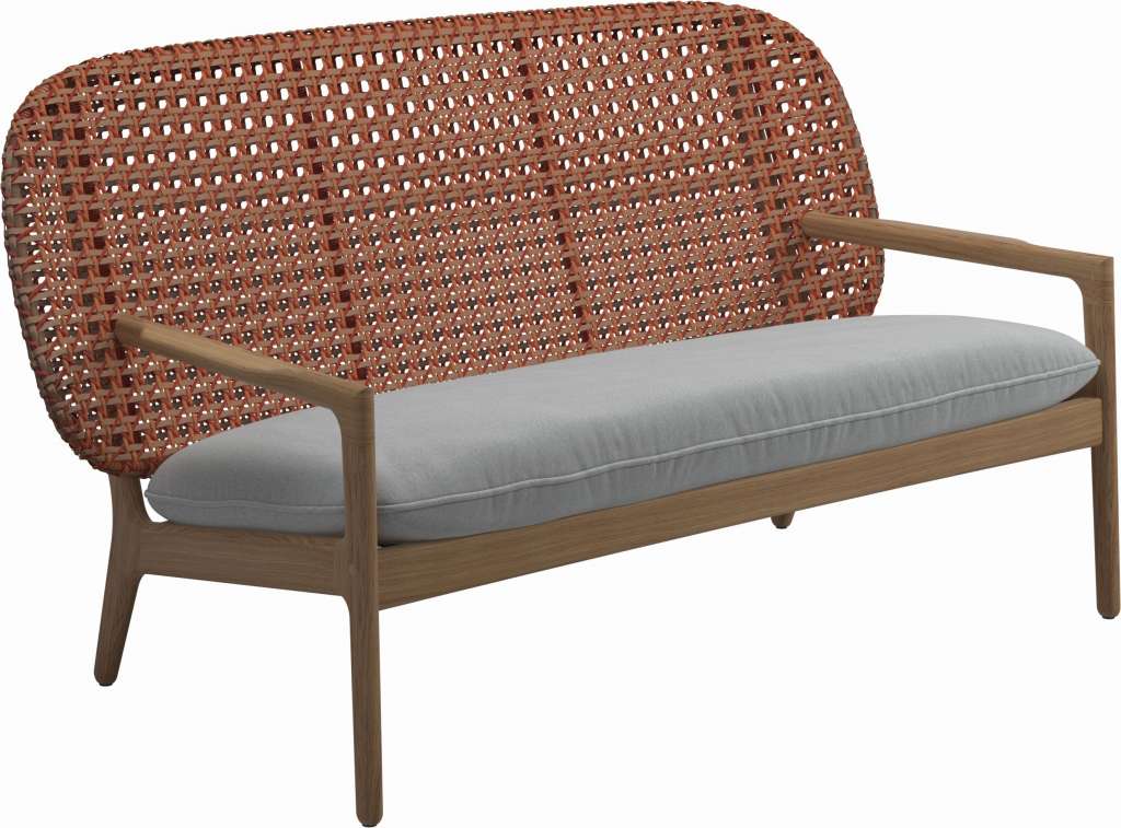 Gloster - Kay Sofa - Geflecht: Copper - Kissen:  - Tuck Dust - outdoor