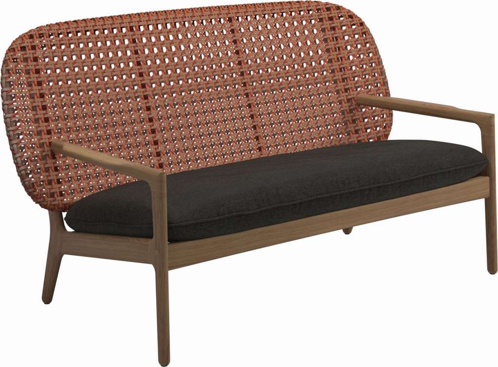 Gloster - Kay Sofa - Geflecht: Copper - Kissen:  - Tuck Sable - outdoor