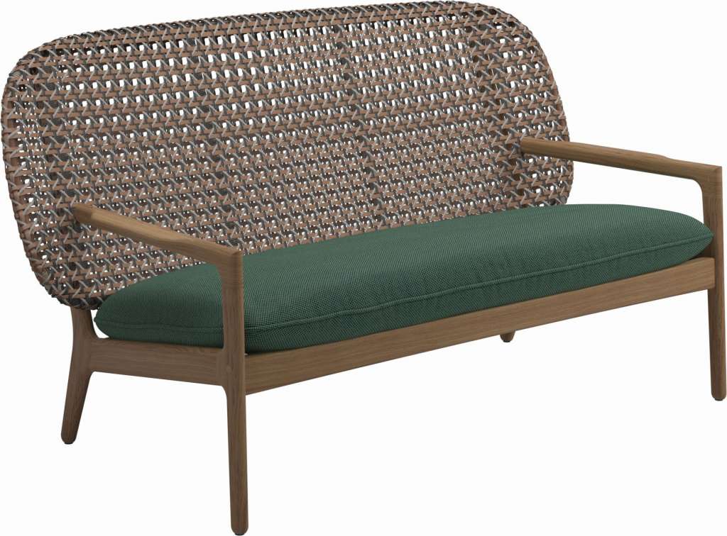 Gloster - Kay Sofa - Geflecht: Brindle - Kissen:  - Robben Forest - outdoor