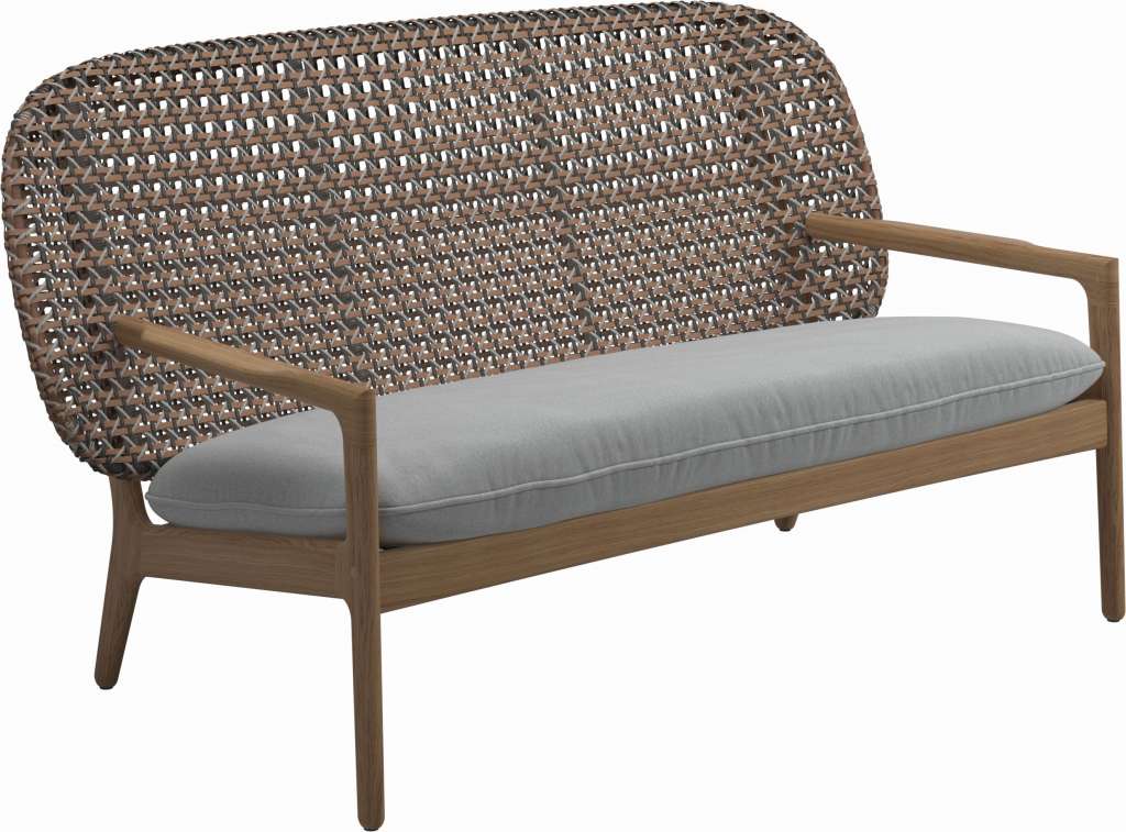 Gloster - Kay Sofa - Geflecht: Brindle - Kissen:  - Tuck Dust - outdoor