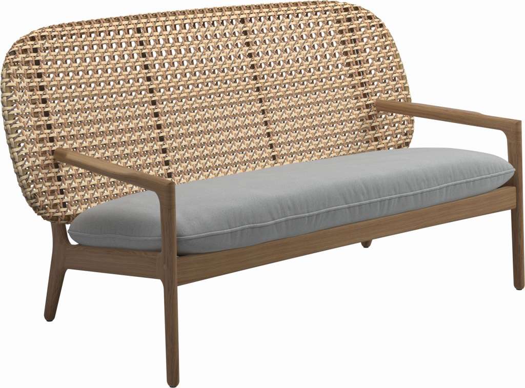 Gloster - Kay Sofa - Geflecht: Harvest - Kissen:  - Tuck Dust - outdoor