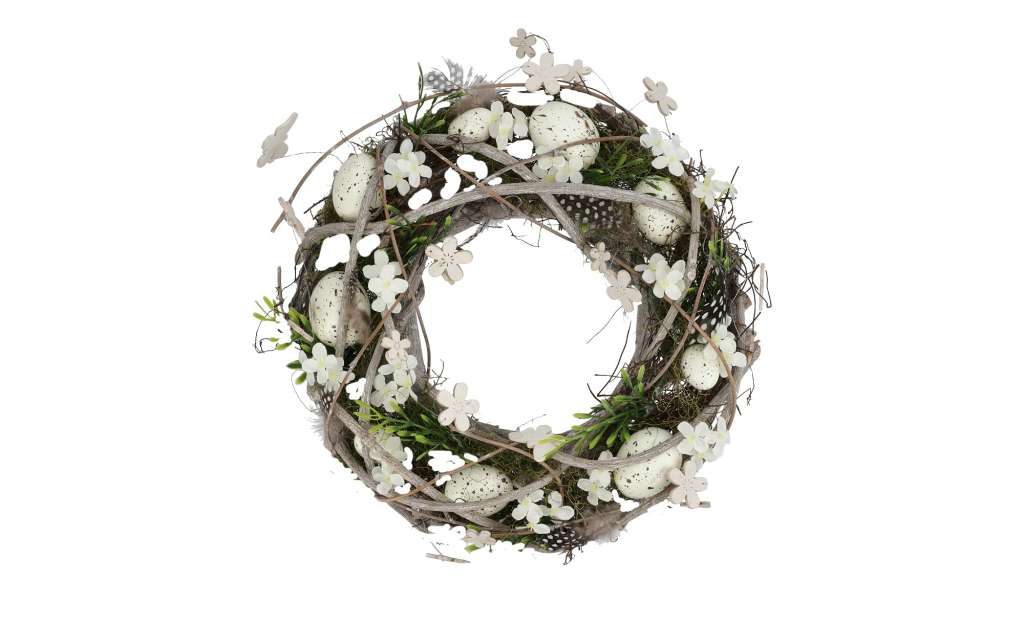 Osterkranz ¦ weiß ¦ Naturprodukte, Kunststoff, HolzØ: 30 Dekoration > Kunstblumen - Höffner