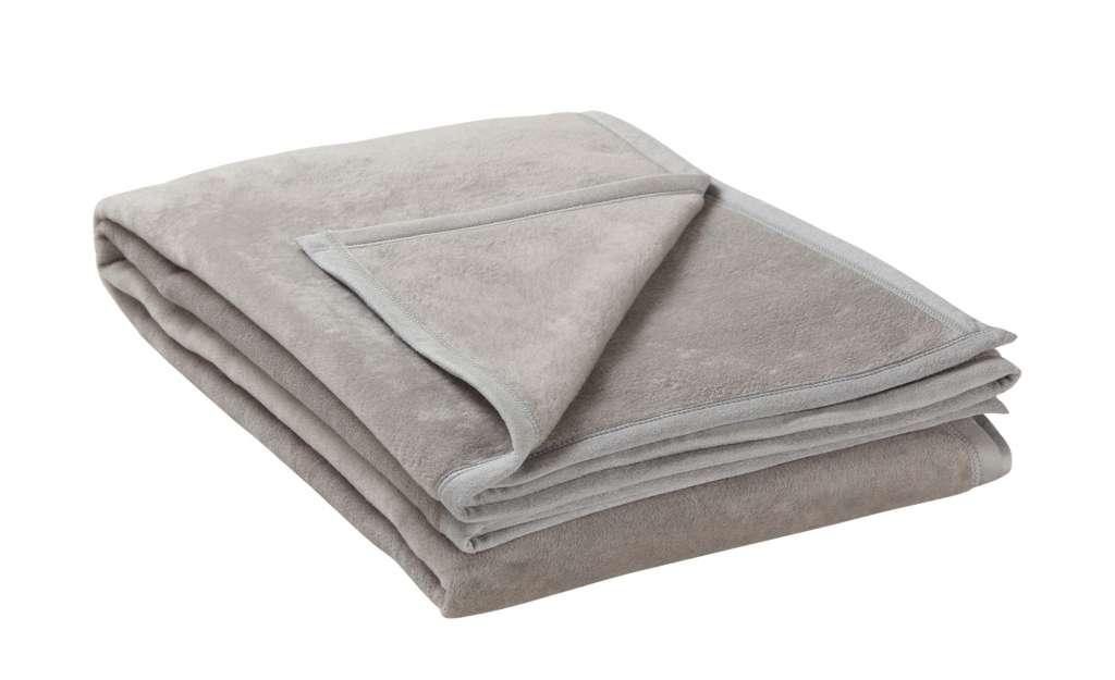 IBENA Schlafdecke  Berlin ¦ grau ¦ 58% Baumwolle, 35% Polyacryl, 7% Polyester Heimtextilien > Kuscheldecken - Höffner