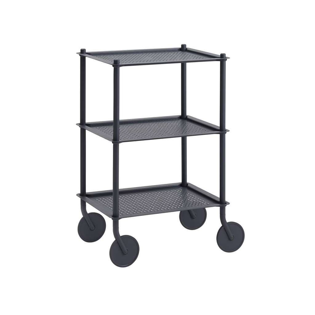 Muuto - Flow Servierwagen L - Blue-Grey - indoor