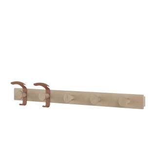 Muuto - Plank Garderobe - Oak/Copper-Brown - indoor