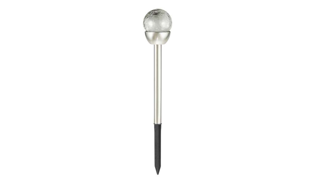 LED Solar Stecker   Cracklekugel ¦ silberØ: 6 Lampen & Leuchten > Außenleuchten - Höffner