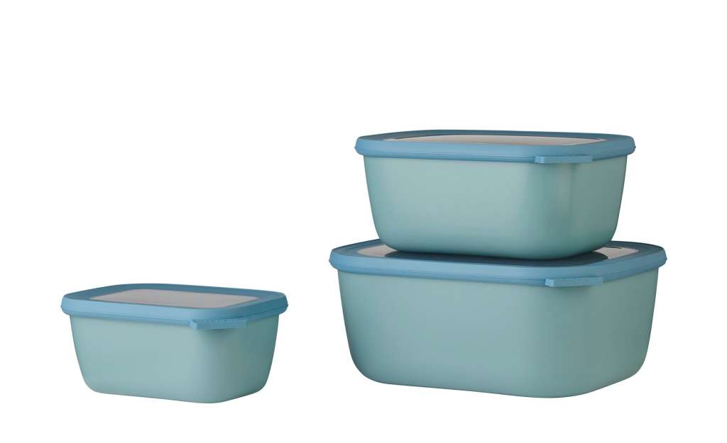 Mepal Multischüssel-Set, 3-teilig / 0,75l, 1,5l, 3,0l  Cirqula ¦ grün ¦ Kunststoff Geschirr > Schalen - Höffner