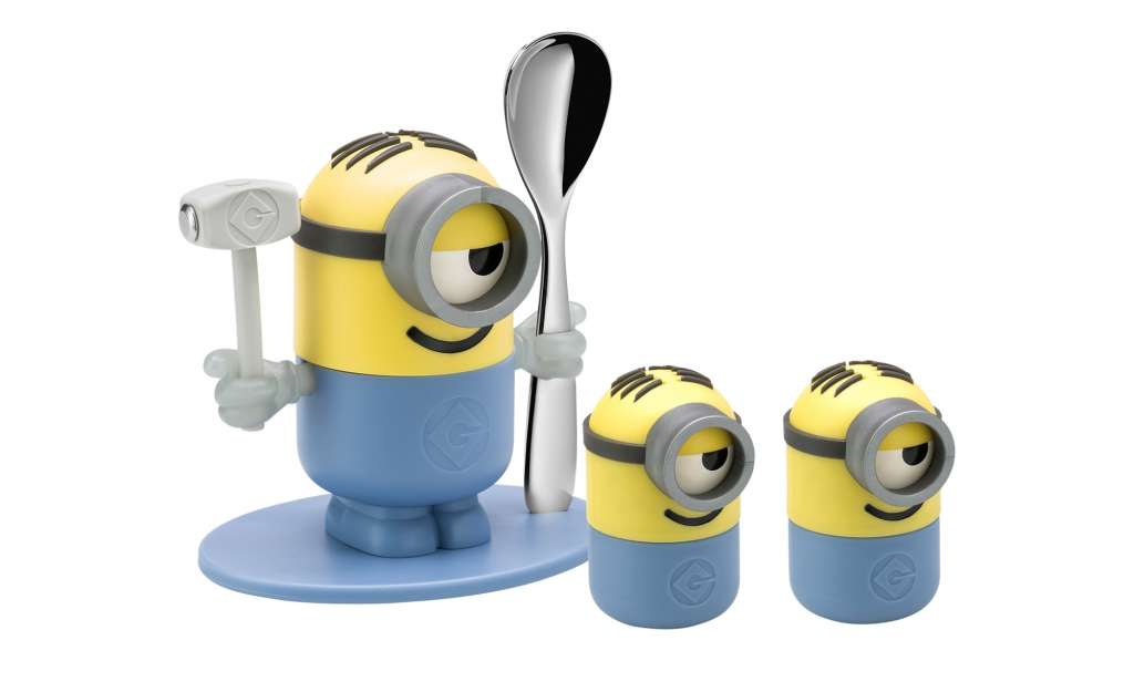 WMF Eierbecher-Set 4-teilig  Minions ¦ Edelstahl, Kunststoff Geschirr > Kindergeschirr - Höffner