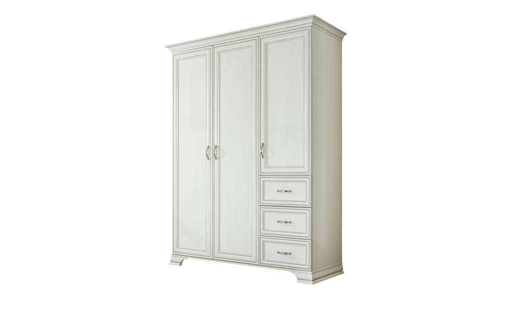 Kleiderschrank 3-türig  Venedig ¦ weiß Baby > Babymöbel > Babykleiderschränke - Höffner