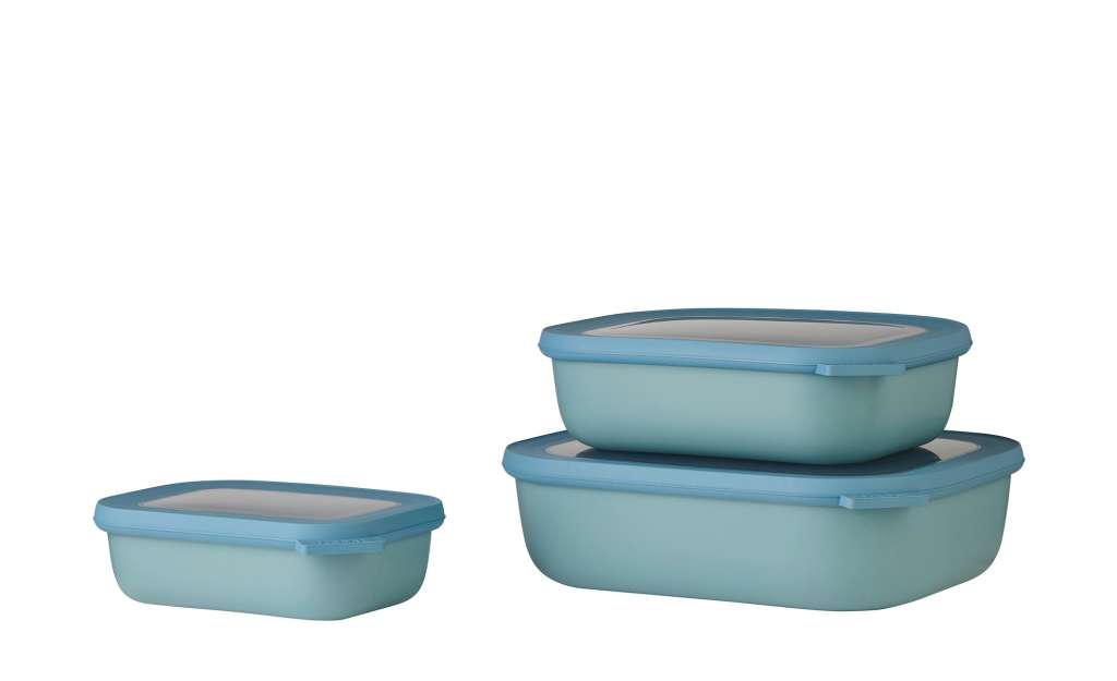 Mepal Multischüssel-Set, 3-teilig / 0,5l, 1,0l, 2,0l  Cirqula ¦ grün ¦ Kunststoff Geschirr > Schalen - Höffner