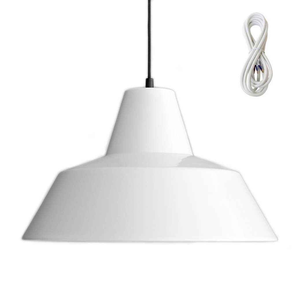 Made By Hand - Workshop 5 Hängeleuchte - white - Kabelfarbe weiß - Baldachin weiß - indoor