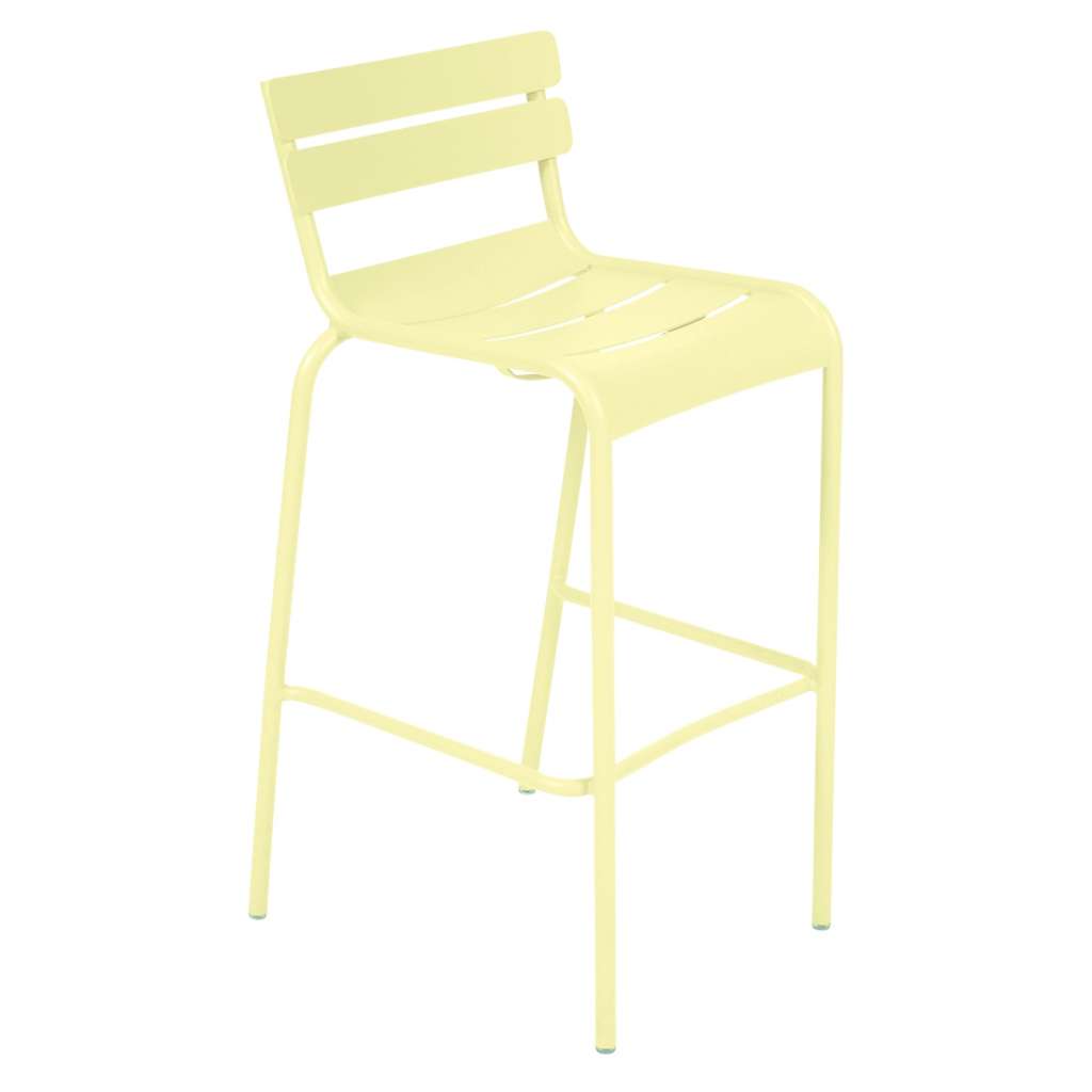 Fermob - LUXEMBOURG Barhocker mit Rückenlehne - A6 Zitronensorbet - outdoor