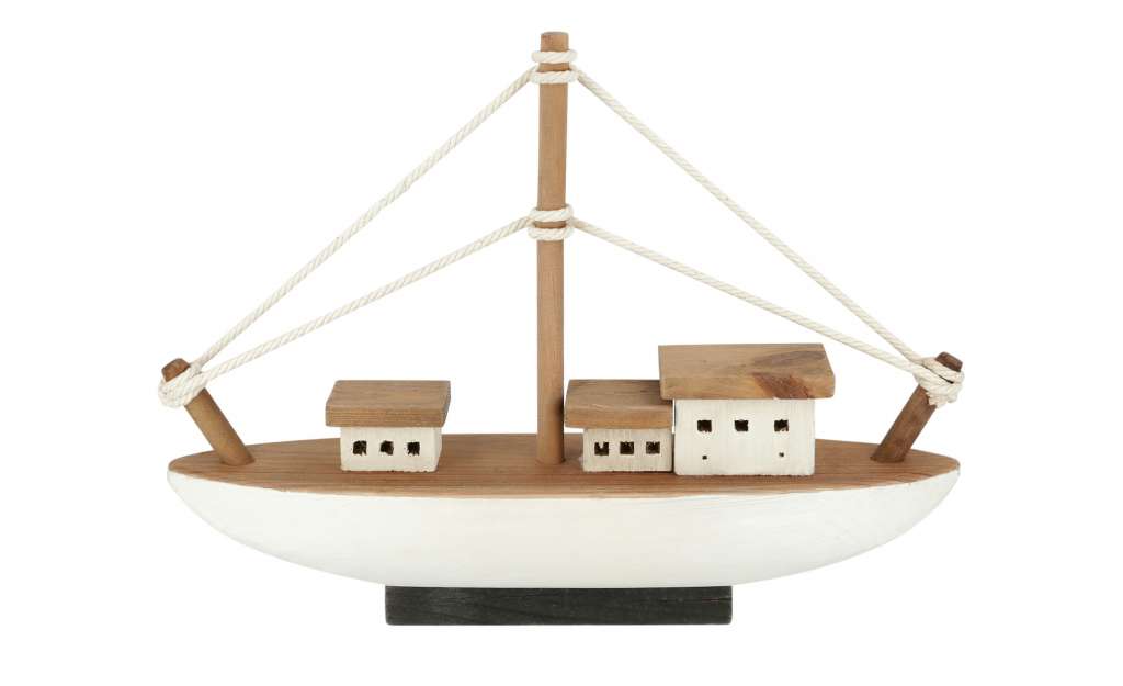 Deko Segelboot ¦ holzfarben ¦ Holz, BaumwolleØ: 35 Dekoration > Dekoartikel - Höffner