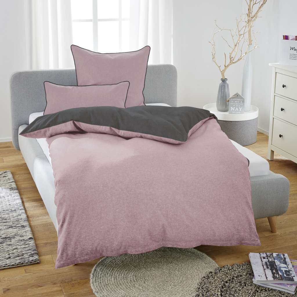 home24 Melange-Flanell Bettwäsche 0840500