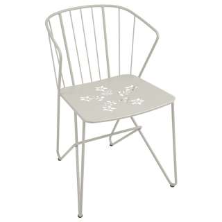 Fermob - Flower Stuhl perforiert - A5 Lehmgrau - outdoor
