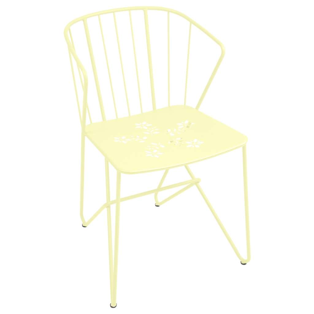 Fermob - Flower Stuhl perforiert - A6 Zitronensorbet - outdoor