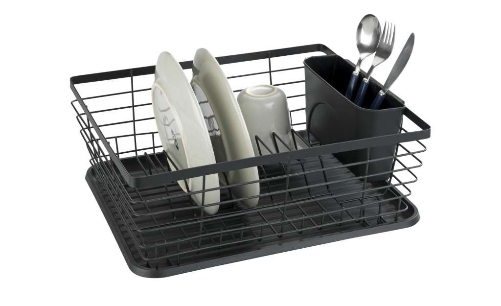 Geschirrabtropfständer  Drip ¦ schwarz ¦ Kunststoff, Metall Küchenzubehör & Helfer > Küchenhelfer - Höffner