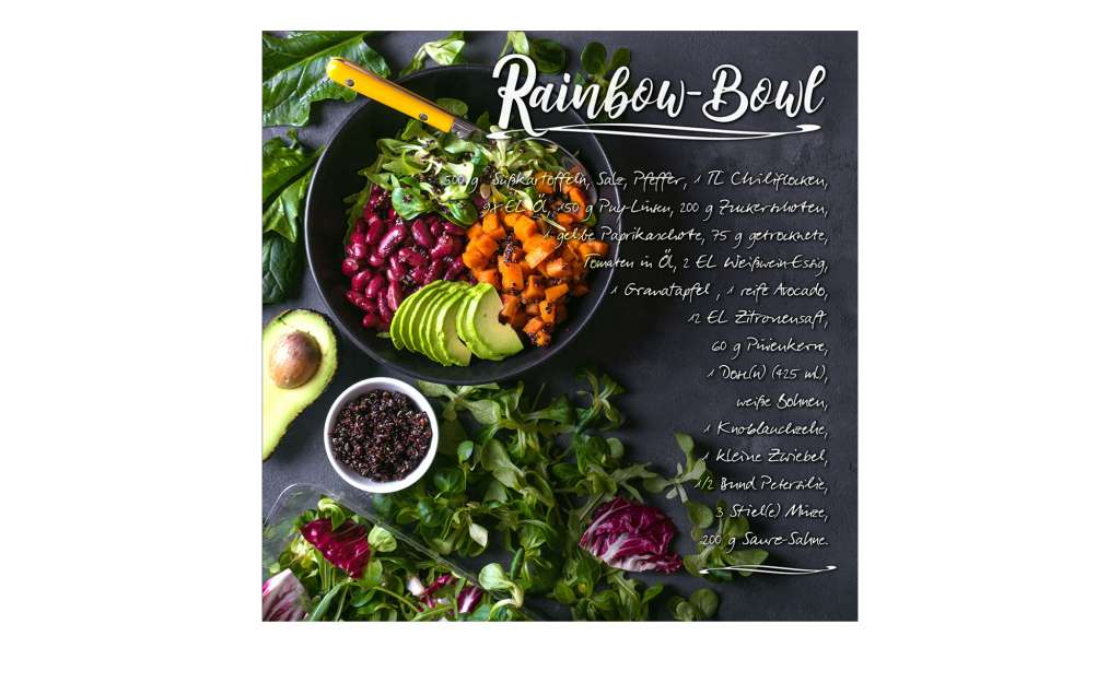 Glasbild 30x30 cm  Rainbow Bowl Dekoration > Bilder & Schilder - Höffner