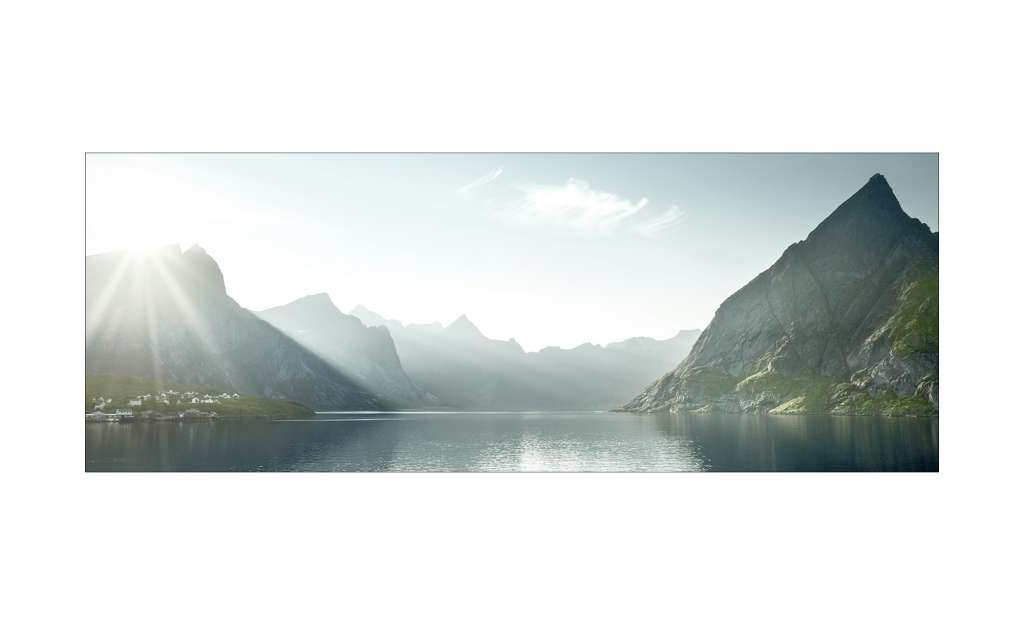 Glasbild  Bergsee I Dekoration > Bilder & Schilder - Höffner