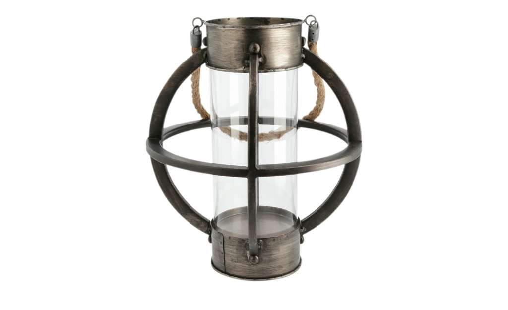 Windlicht ¦ grau ¦ Naturprodukte, Glas , EisenØ: 30 Dekoration > Laternen & Windlichter - Höffner