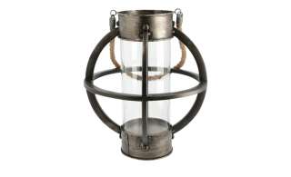 Windlicht ¦ grau ¦ Naturprodukte, Glas , EisenØ: 30 Dekoration > Laternen & Windlichter - Höffner