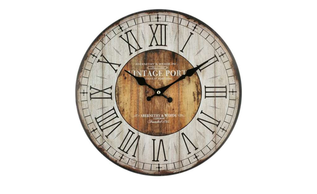 Wanduhr  Vintageport ¦ braunØ: 34 Dekoration > Uhren & Wetterstationen - Höffner