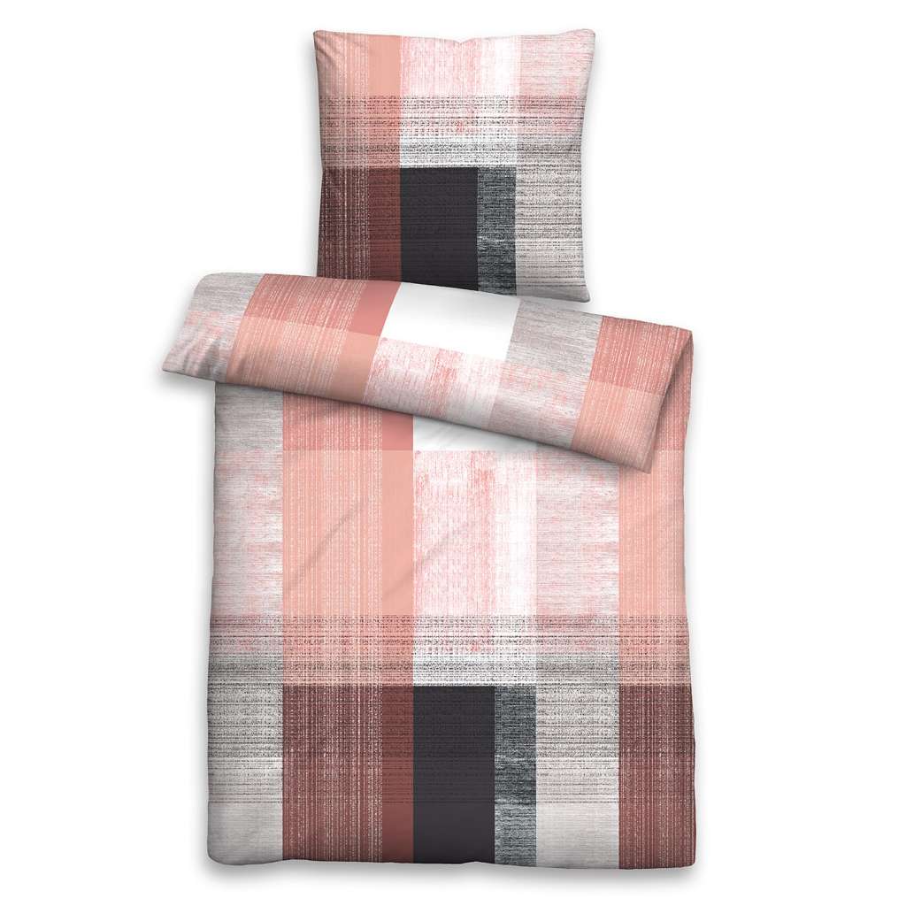 home24 Mako-Satin Bettwäsche Karo
