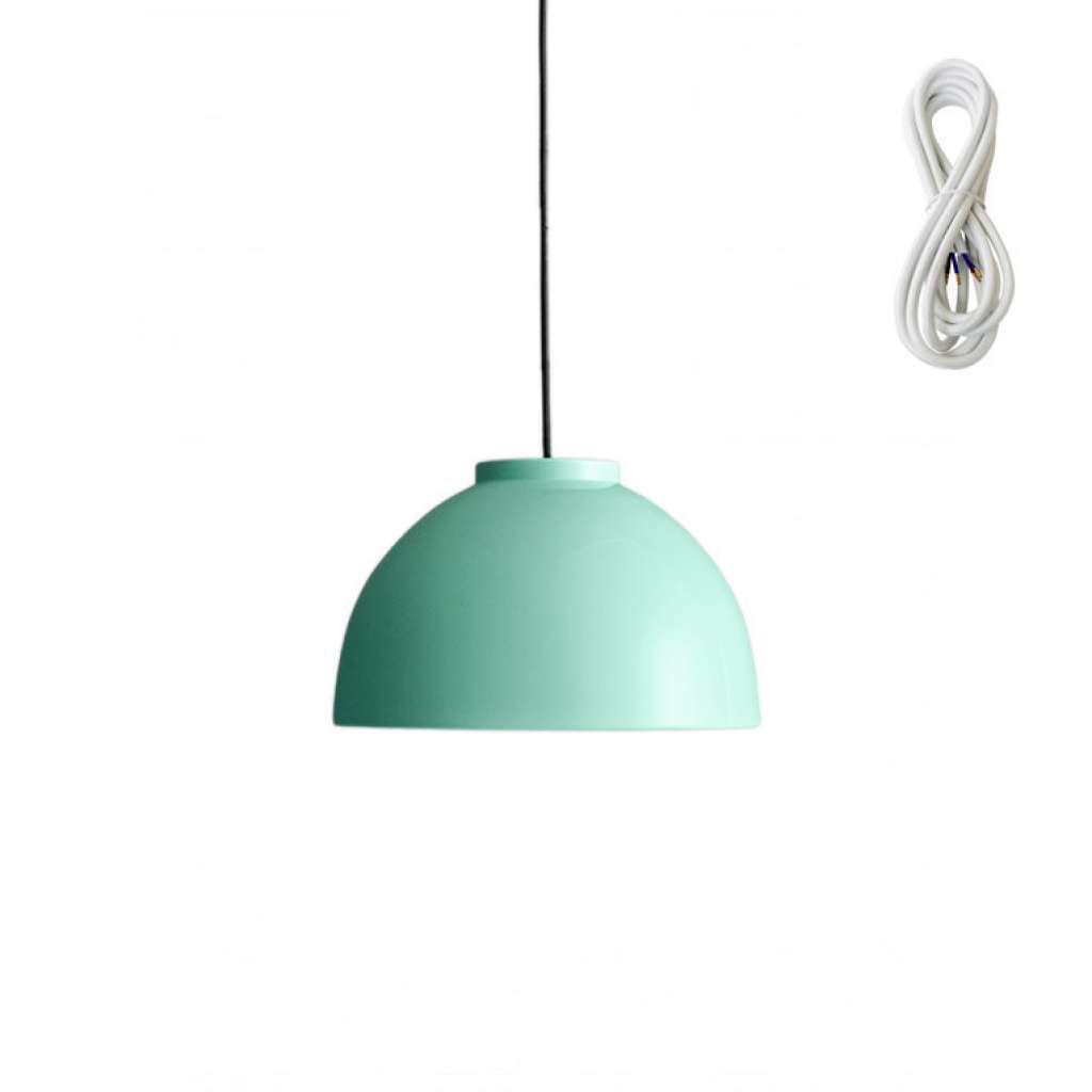 Made By Hand - Copenhagen Hängeleuchte - mint - Kabelfarbe white - Baldachin weiß - indoor