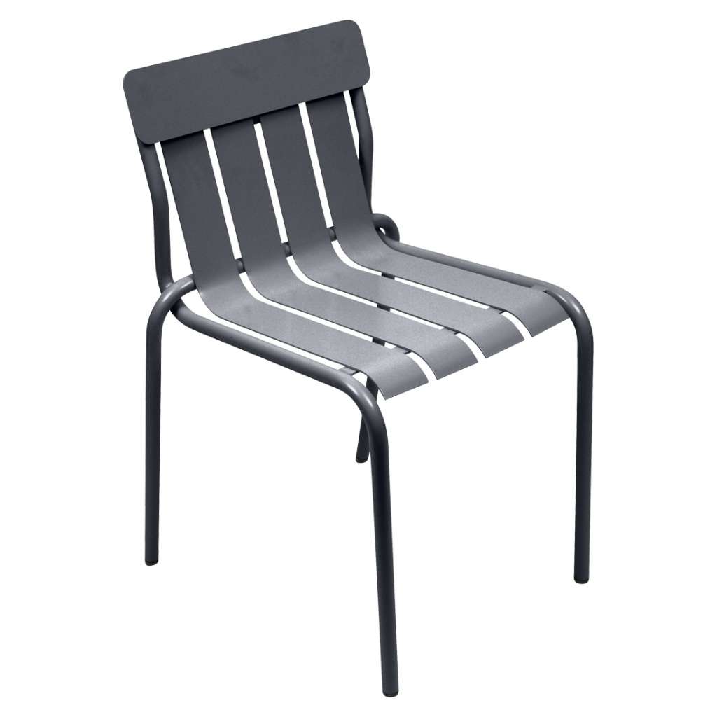 Fermob - STRIPE Stuhl - 47 Anthrazit - outdoor