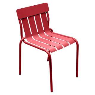 Fermob - STRIPE Stuhl - 67 Mohnrot - outdoor