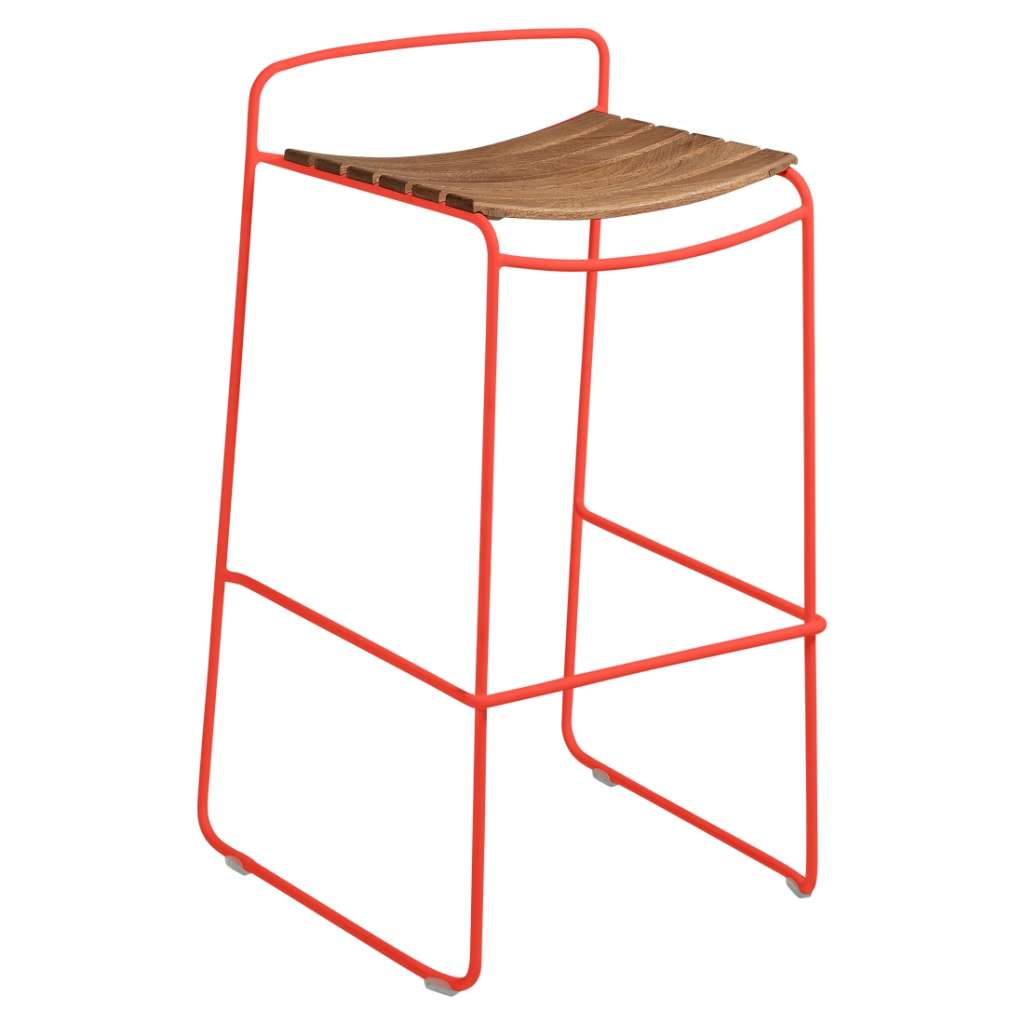 Fermob - SURPRISING Barhocker Teak - 45 Capucine - outdoor