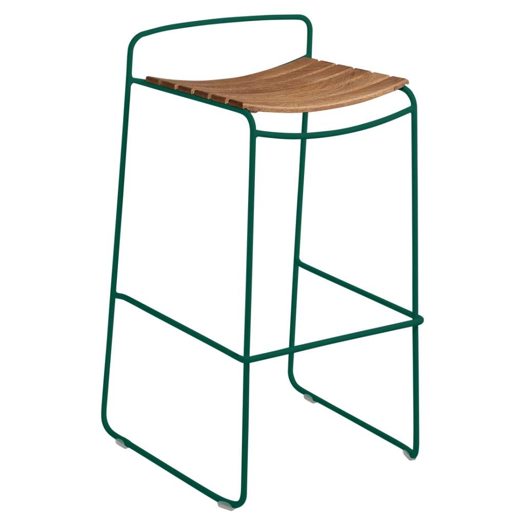 Fermob - SURPRISING Barhocker Teak - 02 Zederngrün - outdoor