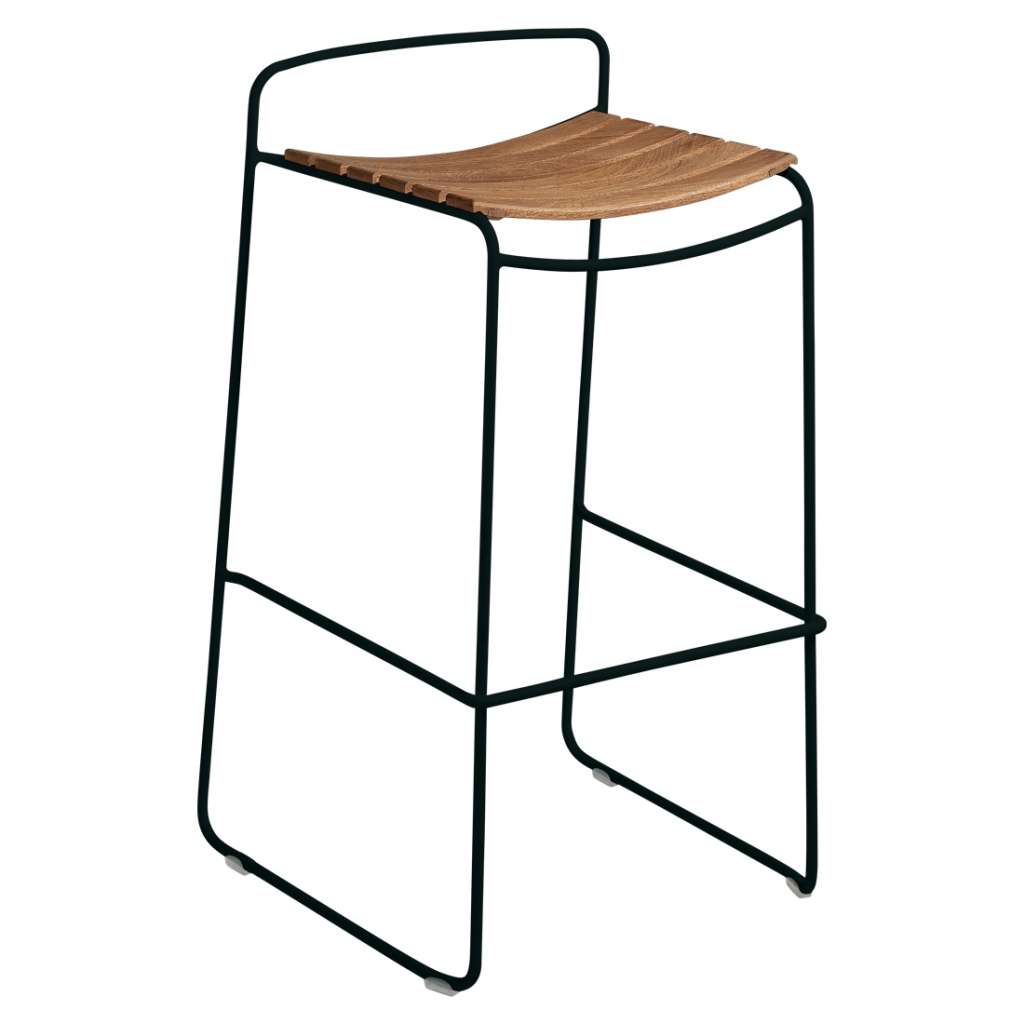 Fermob - SURPRISING Barhocker Teak - 42 Lakritze - outdoor