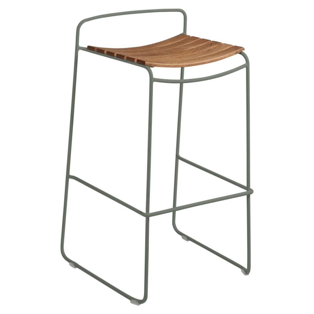 Fermob - SURPRISING Barhocker Teak - 48 Rosmarin - outdoor
