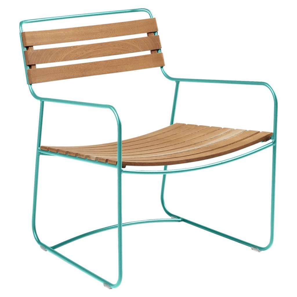 Fermob - SURPRISING Sessel Teak - 46 Lagunenblau - outdoor