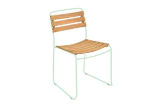 Fermob - Surprising Stuhl Teak  - 83 Opalgrün - outdoor