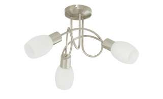 Deckenleuchte, 3-flammig, Nickel-matt ¦ silber Lampen & Leuchten > Innenleuchten > Deckenleuchten - Höffner