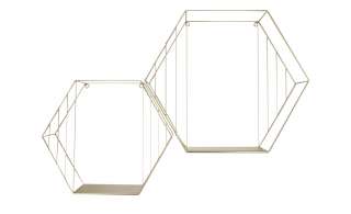 Wandregal, 2er Set ¦ gold Regale > Bücherregale - Höffner
