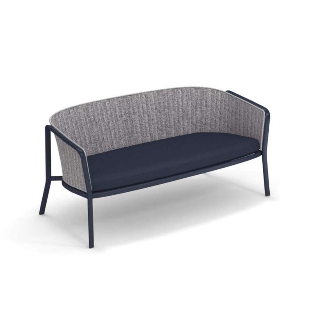 Emu - Carousel 2-Sitzer Sofa - dunkelblau / grau - indoor