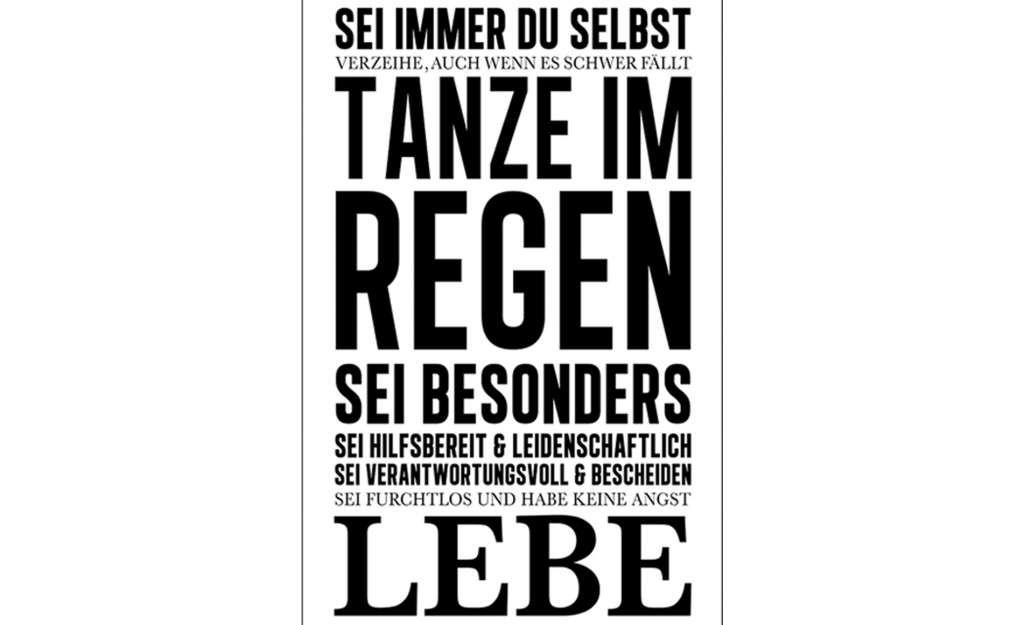 Kunstleinwand 30x80cm  Hausordnung I Dekoration > Bilder & Schilder - Höffner